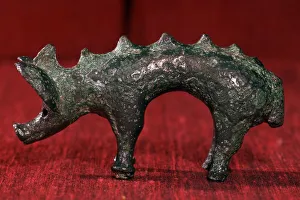 Boar Prints: Celtic bronze boar, Hounslow, Middlesex, England, 1st century BC- 1st century AD