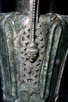 Detail of Celtic Bronze Flagon from Durrnberg near Hallein, Austria, late 5th century BC Detail of Celtic Bronze Flagon from Durrnberg near Hallein, Austria, late 5th century BC