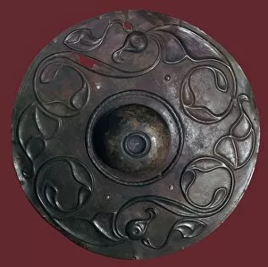Shield Boss Gallery: Celtic bronze shield boss, 2nd century BC