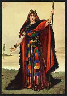Spear Collection: A Celtic Chieftainess (Boadicea), 1924. Creator: Herbert Norris