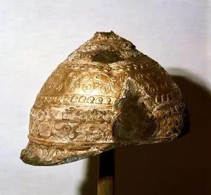 Protective Prints: Celtic gold helmet, Amfreville, France, 4th century BC