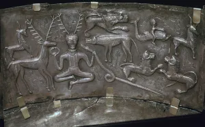 Detail from the Celtic Gundestrop Cauldron, 3rd century