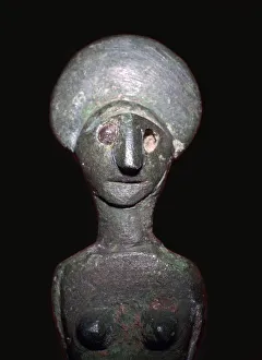 Iberian Prints: Detail of a Celtic-Iberian style bronze female figurine