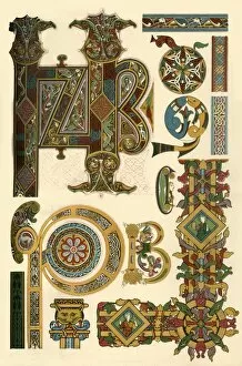 Historic Styles Of Ornament Collection: Celtic illuminated manuscripts, (1898). Creator: Unknown