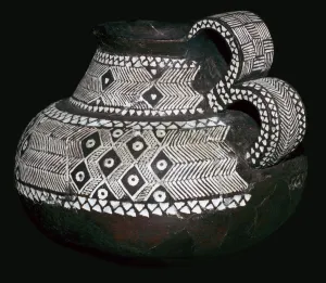 Volute Prints: Celtic jug with double handles and volute decorations, 8th century BC