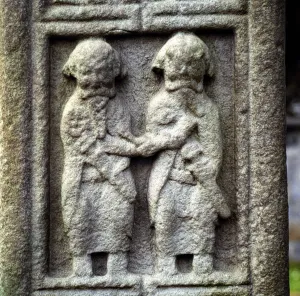 Chief Prints: Two Celtic warrior chiefs, Clonmacnoise, Ireland
