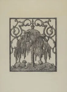 Cemetary Gate, 1937. Creator: Austin L. Davison