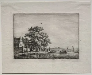 The Cemetery by the Canal. Creator: Anthonie Waterloo (Dutch, 1609/10-1690) The Cemetery by the Canal. Creator: Anthonie Waterloo (Dutch, 1609/10-1690)