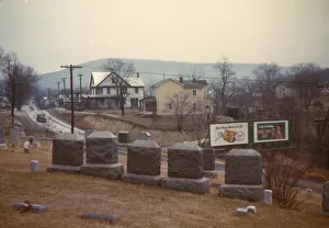 Vachon John Gallery: Cemetery at edge of Romney, West Va. 1942. Creator: John Vachon