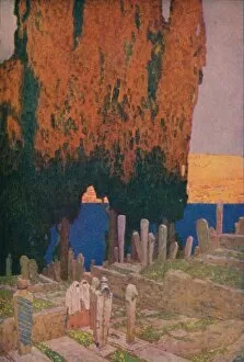 Hodder Stoughton Gallery: In the Cemetery of Eyub, on the Golden Horn, 1913. Artist: Jules Guerin