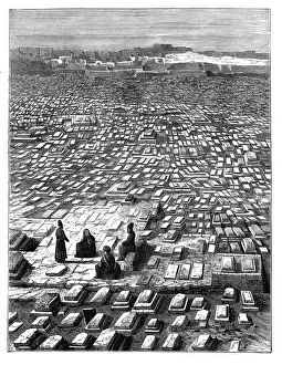 Saudi Arabia Prints: The cemetery at Mecca, c1890
