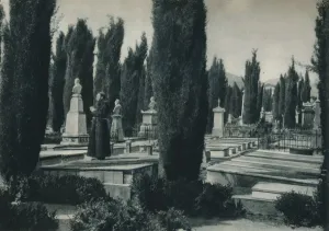Part of the cemetery, Palermo, Sicily, Italy, 1927. Artist: Eugen Poppel Part of the cemetery, Palermo, Sicily, Italy, 1927. Artist: Eugen Poppel