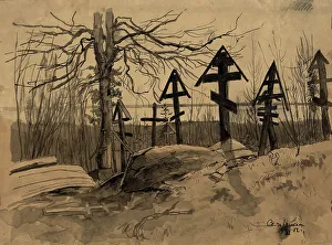 Cemetery in Selivanikha, 1907. Creator: Dmitrii Innokent'evich Karatanov
