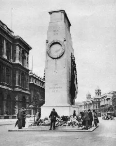 Cenotaph Prints: The Cenotaph, Whitehall, London, 1926-1927. Artist: McLeish