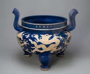 Incense Gallery: Censer with Dragons amid Stylized Clouds, Ming dynasty (1368-1644)