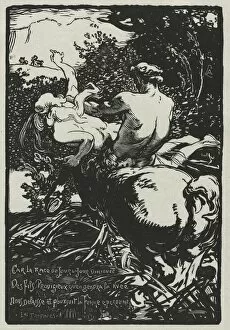 Auguste Louis Lepère Gallery: The Centaur, 1896. Creator: Auguste Louis Lepere (French, 1849-1918)
