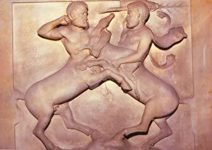 Half Man Prints: Two Centaurs Fighting over a young deer, Late 5th century BC, (20th century)