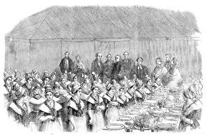 Centenary Prints: The Centenary Fete of the Asylum for Female Orphans - the Archbishop of Canterbury Saying Grace