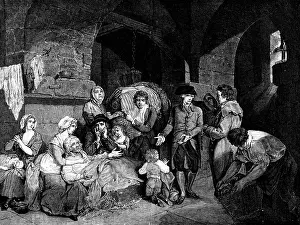 Centenary Prints: Centenary of John Howard, Prison Reformer: John Howard visiting an English prison