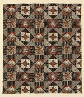 Centenary Gallery: Centennial Print (Furnishing Fabric), New Hampshire, c. 1875