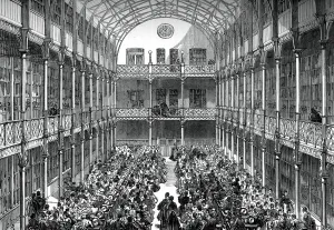 Central hall of the Royal Army Clothing Depot, Pimlico, c1880