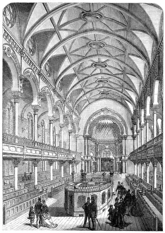 Synagogue Prints: The Central Jewish Synagogue, Great Portland-Street, 1870. Creator: Unknown