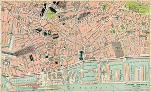 Street Plan Prints: Central Liverpool, c20th Century. Artist: John Bartholomew