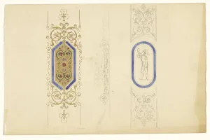 Viennese Prints: Three central motifs of pilasters, c.1835-c.1860. Creator: Workshop of Franz Jakob Kreuter