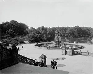 Central Park Prints: Central Park, New York, the fountain (i.e. Bethesda Fountain), c1901. Creator: Unknown