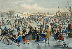 Charles Parsons Gallery: Central Park, Winter - The Skating Pond, 1862. Creator: Lyman Wetmore Atwater