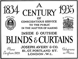Blinds Gallery: A Century of Conscientious Service To The Public, 1935