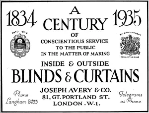 Blinds Gallery: A Century of Conscientious Service To The Public, 1935