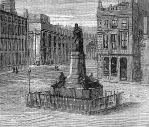 Stephenson George Prints: The Century of George Stephenson: monument to Stephenson at Newcastle-On-Tyne