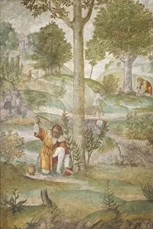 Mural Gallery: Cephalus Hiding the Jewels, c. 1520 / 1522. Creator: Bernardino Luini