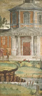 Images Dated 25th February 2021: Cephalus and Pan at the Temple of Diana, c. 1520 / 1522. Creator: Bernardino Luini