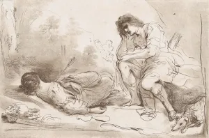 Incident Prints: Cephalus and Procris, 1764-98. Creator: Vincenzio Vangelisti