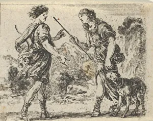 Cephalus and Procris, from Game of Mythology (Jeu de la Mythologie), 1644