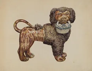 Foster Marian Curtis Prints: Ceramic Dog, c. 1936. Creator: Marian Curtis Foster