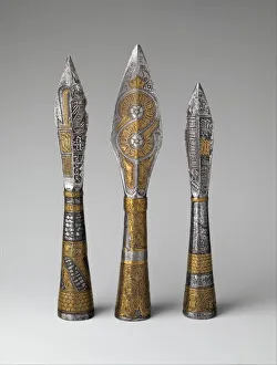 Three Ceremonial Arrowheads, Bohemian, probably Prague, ca. 1437-39. Creator: Unknown