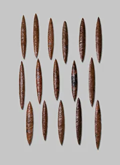 Stonework Prints: Ceremonial Blades, c. A. D. 100. Creator: Unknown