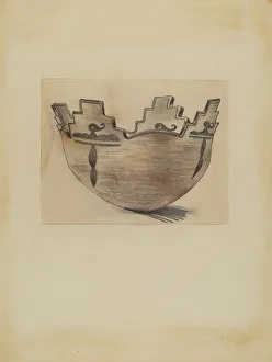 Michael Trekur Prints: Ceremonial Bowl, 1935. Creator: Michael Trekur