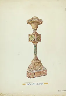 Ceremonial Candlestick, c. 1937. Creator: Bill Bowen