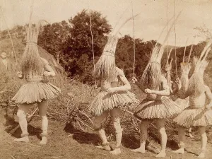 Ritual Prints: Ceremonial dance or war dance, 19th century. Creator: Unknown
