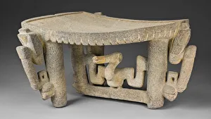 Grinding Stone Prints: Ceremonial Grinding Table (Metate), A. D. 1 / 500. Creator: Unknown