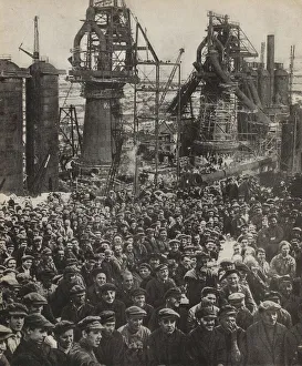 1933 Gallery: Ceremonial Meeting at Magnitogorsk. Illustration from USSR Builds Socialism, 1933