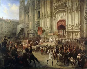 Alexander Suvorov Gallery: Ceremonial Reception of Field Marshal Alexander Suvorov in Milan in April 1799, 1850s