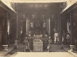Ceremonie religieuse dans la Pagode Chinoise de Cholen, Saigon