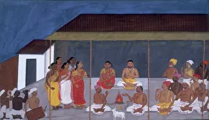 Caste System Prints: One of the ceremonies undertaken during the life of a Brahmin, 1820. Creator: Unknown