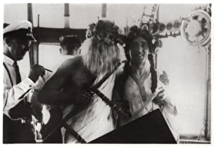 Images Dated 25th November 2009: Ceremony celebrating the crossing of the equator on board the airship Graf Zeppelin, 1930 (1933)