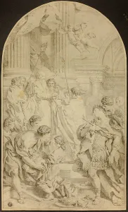 Zurbaran Francisco De Prints: Ceremony in Church, n.d. Creators: Marie-Felice Subleyras-Tibaldi, Francisco de Zurbaran